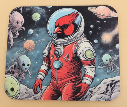 TwoAcreTees.com Houston The Astronaut Cardinal Mouse Pad