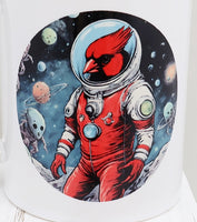 Houston The Astronaut Cardinal Black Handle Mug