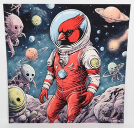 TwoAcreTees.com Houston The Astronaut Cardinal Textured Print