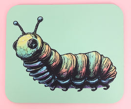 TwoAcreTees.com Hubert The Colorful Caterpillar Mouse Pad