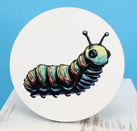 Hubert The Colorful Caterpillar Round Coaster