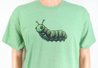 TwoAcreTees.com Hubert The Colorful Caterpillar Leafy Green T-Shirt