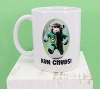 Hugo The Running Stuffed Monkey White Mug