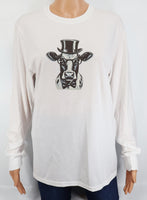 Humphrey The Cow Crisp White Long Sleeve Shirt