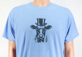 TwoAcreTees.com Humphrey The Cow River Blue T-Shirt 