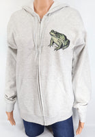 Irwin The Green Toad Ash Gray Zipper Hoodie - Front Only