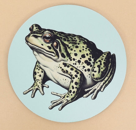 TwoAcreTees.com Irwin The Green Toad Round Mouse Pad