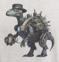 Ivan The Steampunk Velociraptor Light Granite T-Shirt