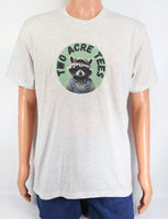 Jasper The Two Acre Tees Raccoon Logo Light Granite T-Shirt