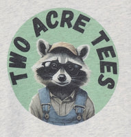 Jasper The Two Acre Tees Raccoon Logo Light Granite T-Shirt