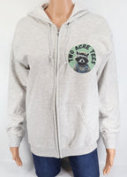 Jasper The Two Acre Tees Raccoon Logo Ash Gray Zipper Hoodie