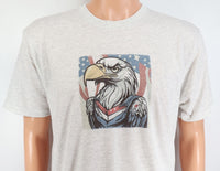 TwoAcreTees.com Justice The Devoted Bald Eagle Light Granite T-Shirt