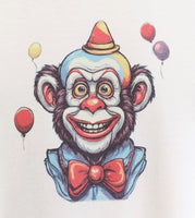 Lars The Creepy Clown Monkey Crisp White T-Shirt