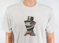 TwoAcreTees.com Larson The Smiling Gecko Light Granite T-Shirt