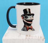 Larson The Smiling Gecko Black Handle Mug