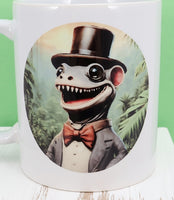 Larson The Smiling Gecko In The Jungle White Mug