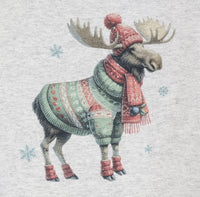 Leon The Comfy Cozy Moose Ash Gray Long Sleeve Shirt