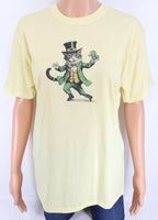 Liam The Dancing Leprechaun Cat Pastel Lemon T-Shirt