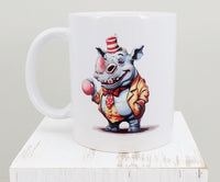 Lloyd The Goofy Clown Rhino White Mug