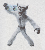 Marty The Werewolf With A Boombox Light Granite T-Shirt