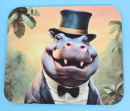 Maurice The Dapper Hippo Mouse Pad