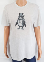 Maxwell The Steampunk Penguin Light Granite T-Shirt