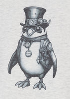 Maxwell The Steampunk Penguin Light Granite T-Shirt