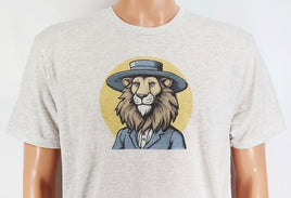 TwoAcreTees.com Mervin The Amish Lion Light Granite T-Shirt