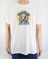 Mervin The Amish Lion Crisp White T-Shirt