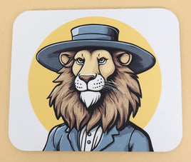 TwoAcreTees.com Mervin The Amish Lion Mouse Pad