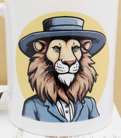 Mervin The Amish Lion Black Handle Mug