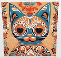 TwoAcreTees.com Mexico Style Blue Cat Textured Print