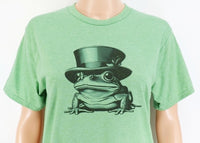 TwoAcreTees.com Milo The Spiffy Frog Leafy Green T-Shirt