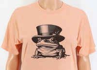 TwoAcreTees.com Milo The Spiffy Frog Peach Cobbler T-Shirt 