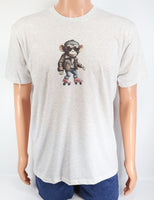 Miles The Roller Skating Monkey Light Granite T-Shirt