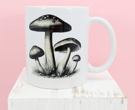 TwoAcreTees.com Group Of Mushrooms White Mug 