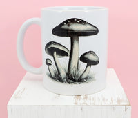 Group Of Mushrooms White Mug