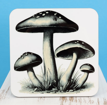 TwoAcreTees.com Group Of Mushrooms Square Coaster