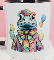 Opie The Blue Clown Bearded Dragon Black Handle Mug