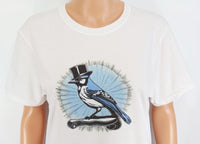 TwoAcreTees.com Otis The Blue Jay Crisp White T-Shirt 