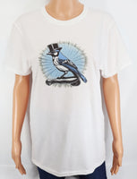 Otis The Snazzy Blue Jay Crisp White T-Shirt