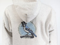 Otis The Snazzy Bluejay Ash Gray Zipper Hoodie