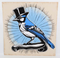 TwoAcreTees.com Otis The Blue Jay Textured Print