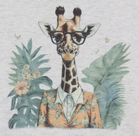 Penelope The Intellectual Giraffe Light Granite T-Shirt