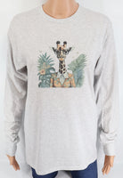 Penelope The Intellectual Giraffe Ash Gray Long Sleeve Shirt