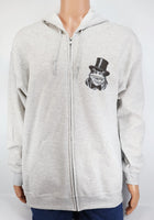 Pepe The Distinguished Frog Ash Gray Zipper Hoodie