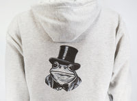 Pepe The Distinguished Frog Ash Gray Zipper Hoodie