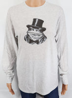 Pepe The Distinguished Frog Ash Gray Long Sleeve Shirt