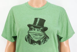 TwoAcreTees.com Pepe The Distinguished Frog Leafy Green T-Shirt