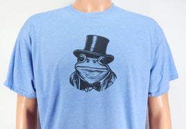 TwoAcreTees.com Pepe The Distinguished Frog River Blue T-Shirt